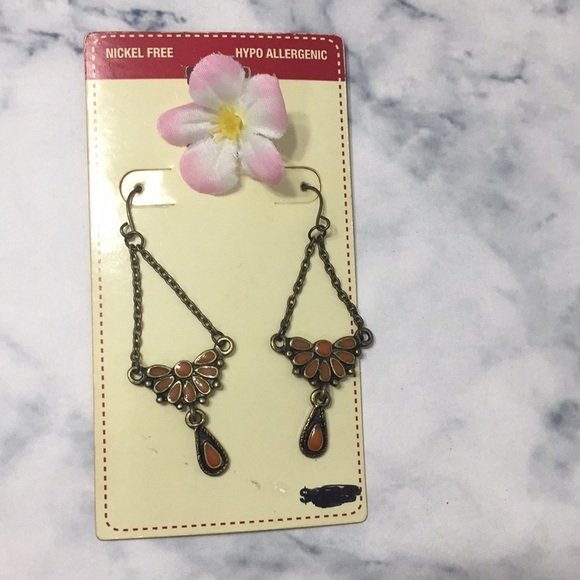 Brown Bohemian  Dangle Earrings - Picture 1 of 4